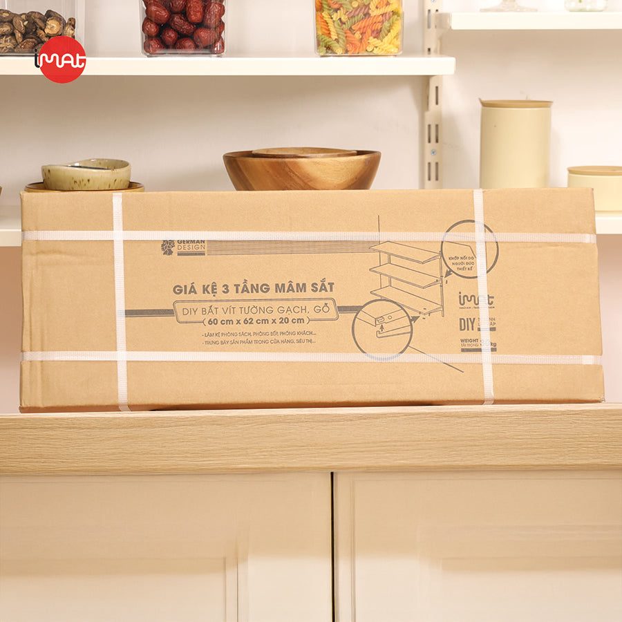 Kệ lắp ráp DIY 3 tầng mâm sắt