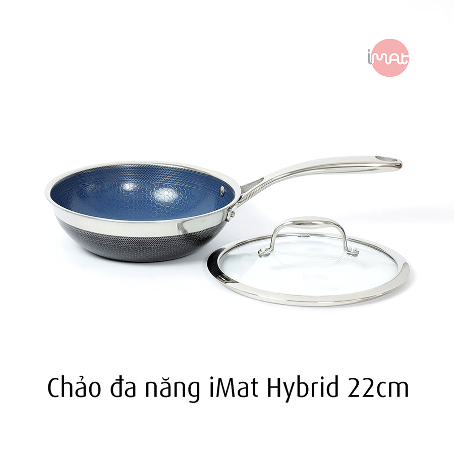 Chảo đa năng iMat Hybrid lòng xanh