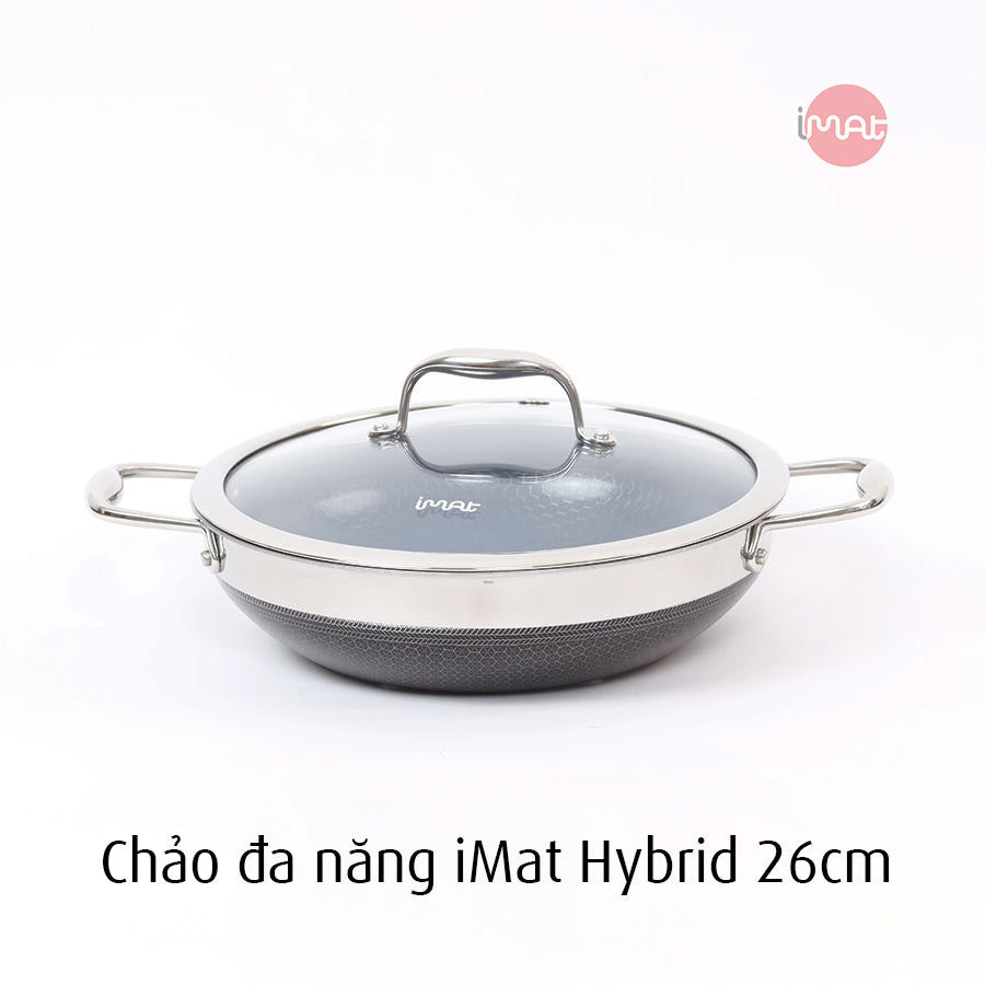 Chảo đa năng iMat Hybrid lòng xanh