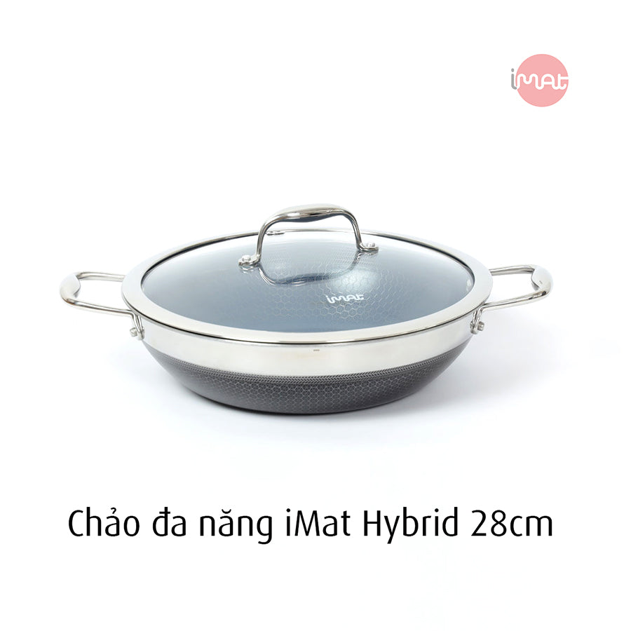 Chảo đa năng iMat Hybrid lòng xanh