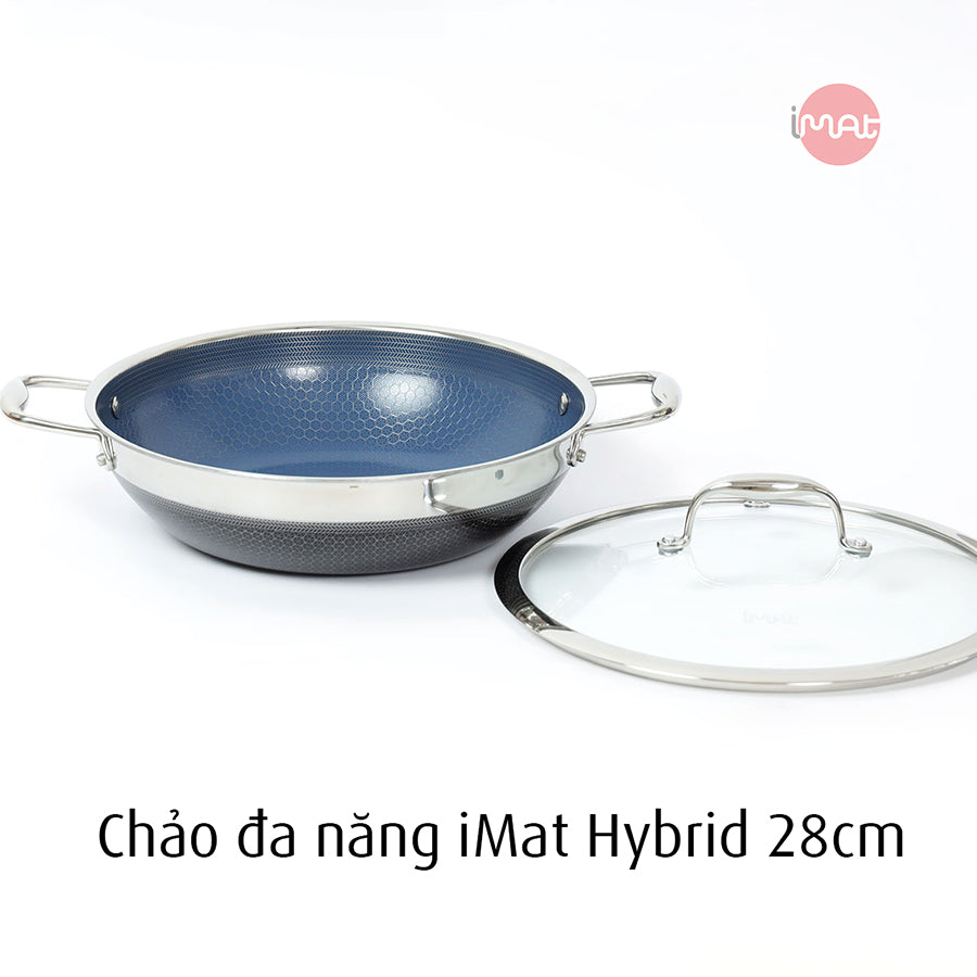 Chảo đa năng iMat Hybrid lòng xanh