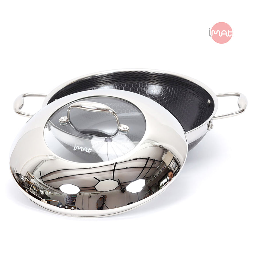 Chảo đa năng hai tay cầm iMat Hybrid lòng đen