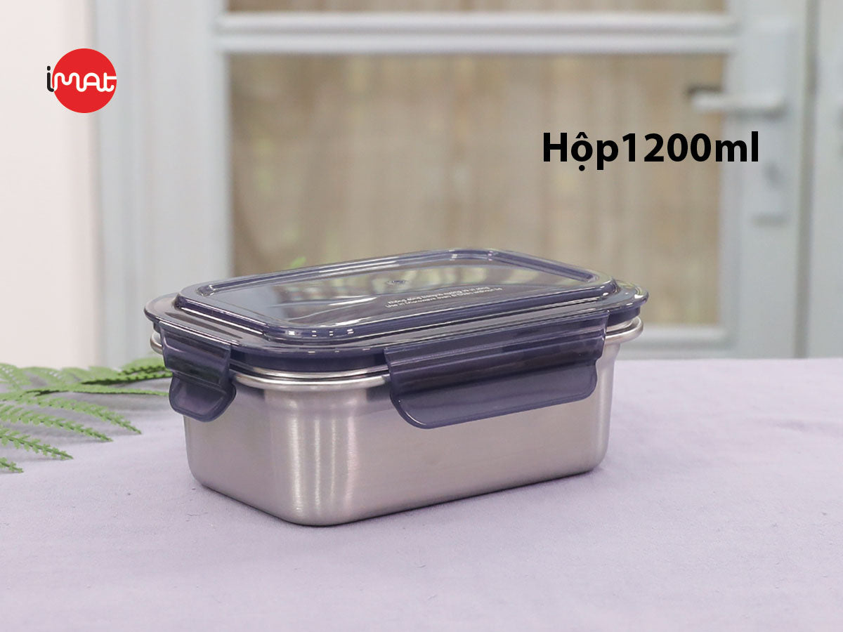 Hộp inox dùng vi sóng thành cao 800|1200|1600|3200ml