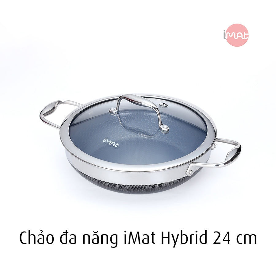 Chảo đa năng iMat Hybrid lòng xanh