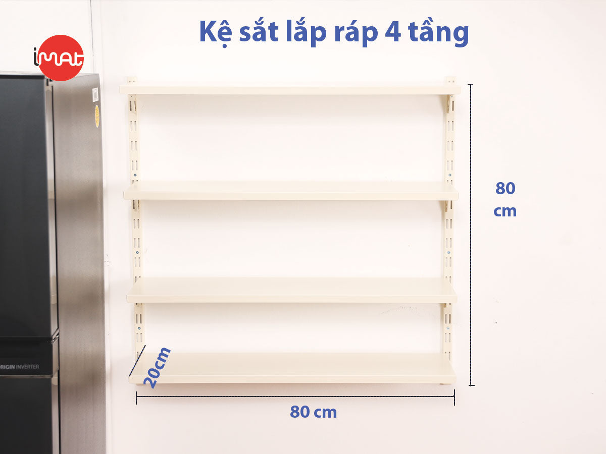Kệ lắp ráp DIY 4 tầng mâm sắt