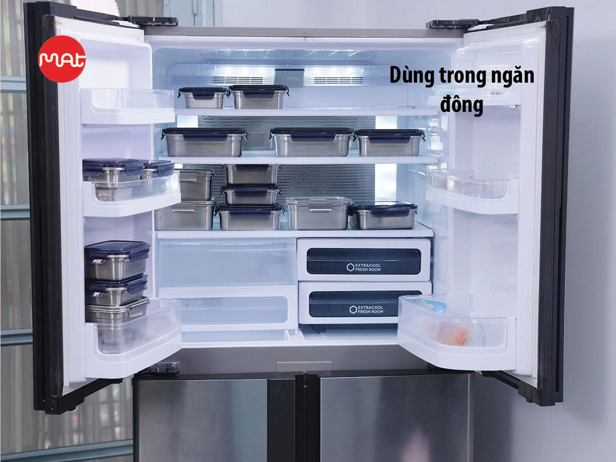 Bộ 4 hộp inox dùng vi sóng