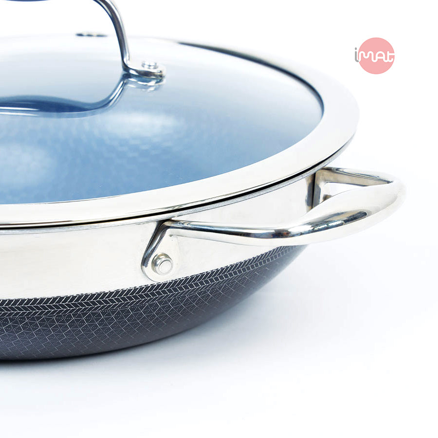 Bộ 5 nồi chảo iMat Hybrid lòng xanh