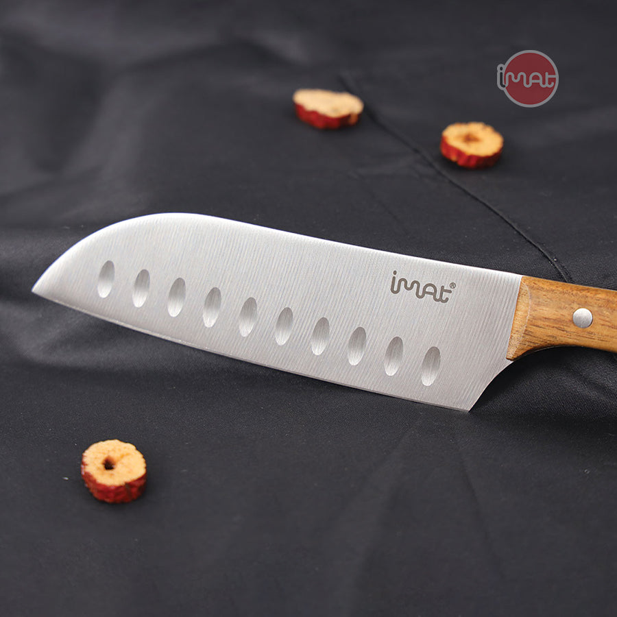 Dao Santoku nhỏ 5" iMat cán gỗ