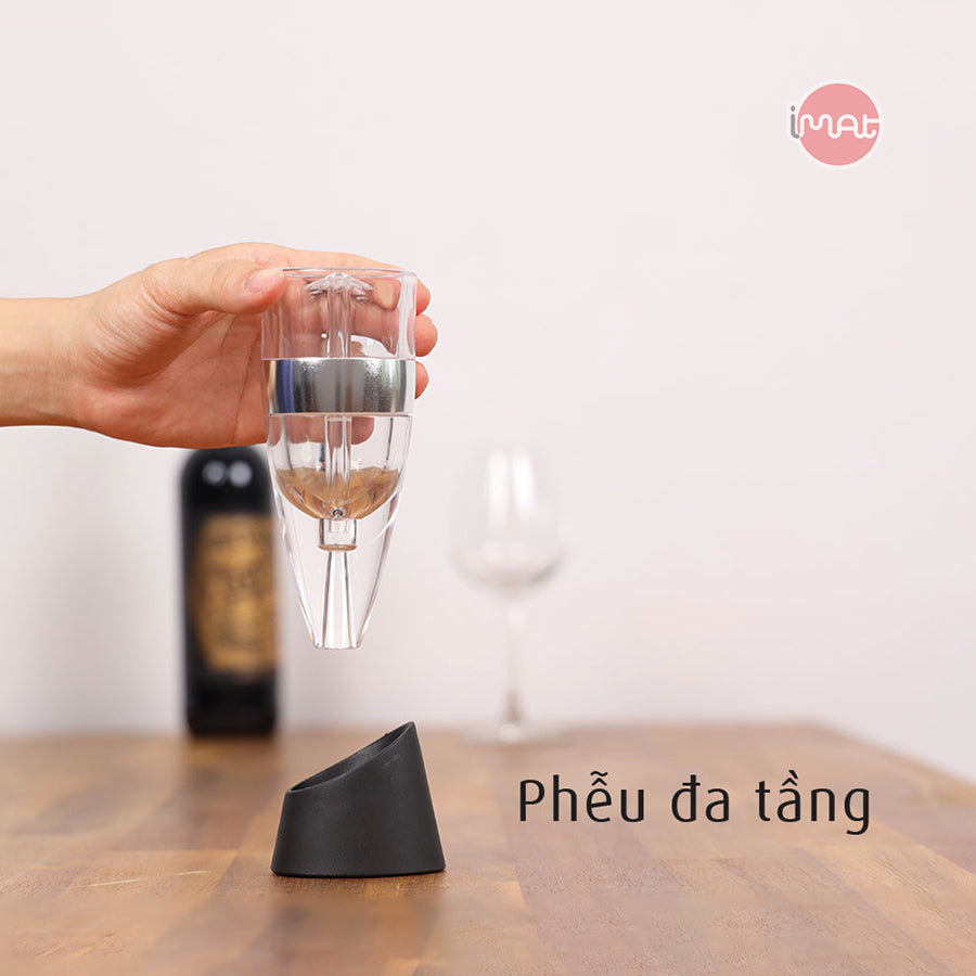 Phễu sục khí rượu vang iMat