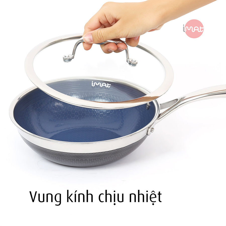 Chảo đa năng iMat Hybrid lòng xanh