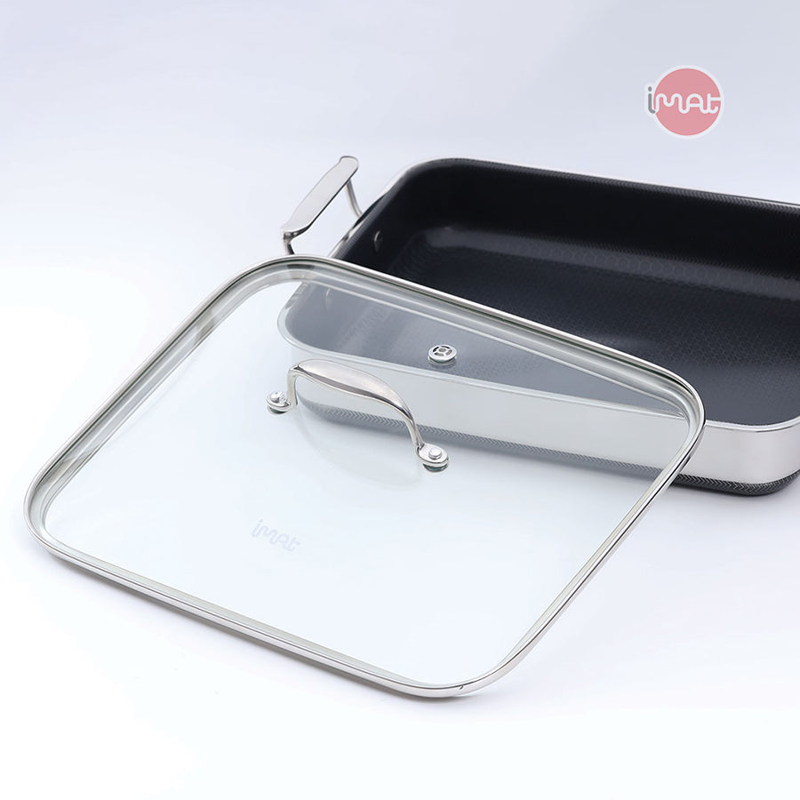 Vung thuỷ tinh cho chảo vuông đa năng 24 iMat Hybrid