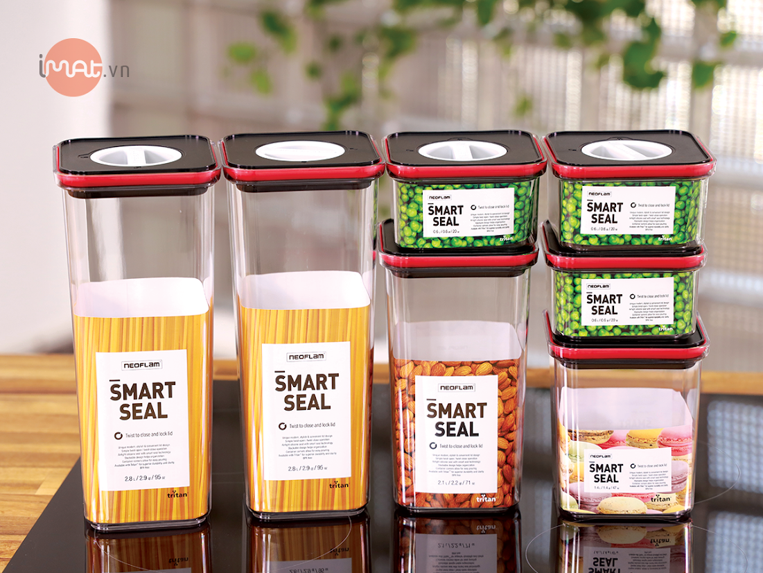 Mua 3 tặng 4 hộp đựng thực phẩm Smart Seal vuông