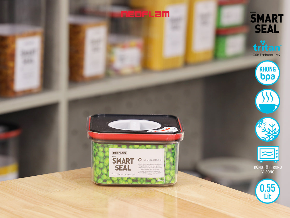 Hộp bảo quản thực phẩm nắp dễ mở Smart Seal bằng Tritan