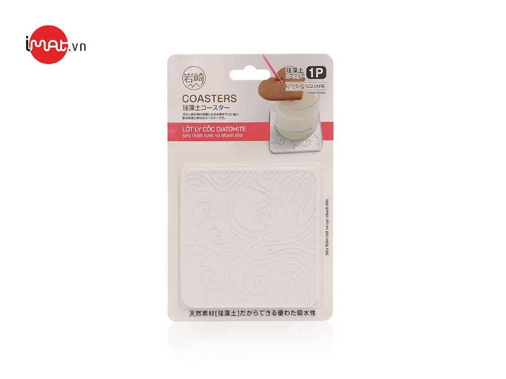 Lót ly cốc Diatomite vuông
