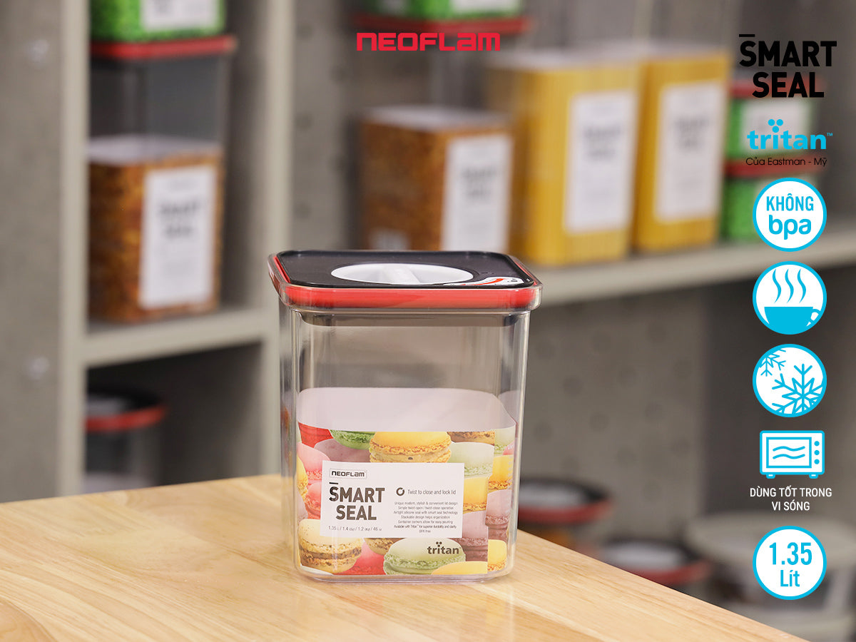 Hộp bảo quản thực phẩm nắp dễ mở Smart Seal bằng Tritan