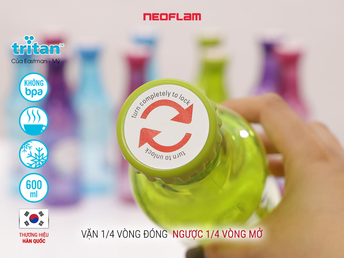 Chai nước Color-Pop 600ml, nhựa tritan an toàn