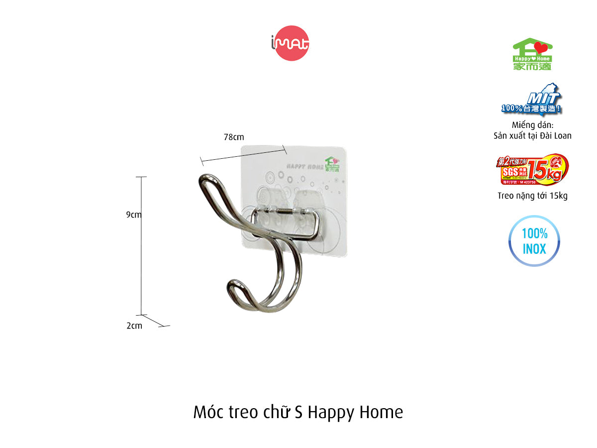 Móc treo chữ S Happy Home