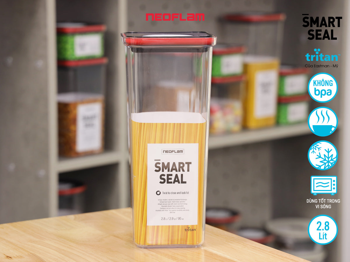 Hộp bảo quản thực phẩm nắp dễ mở Smart Seal bằng Tritan