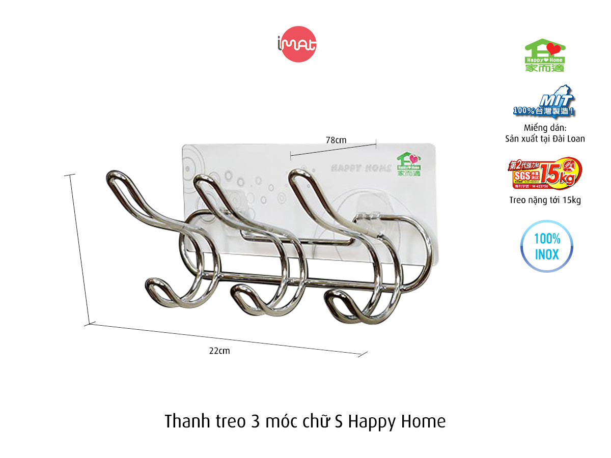 Móc treo chữ S Happy Home