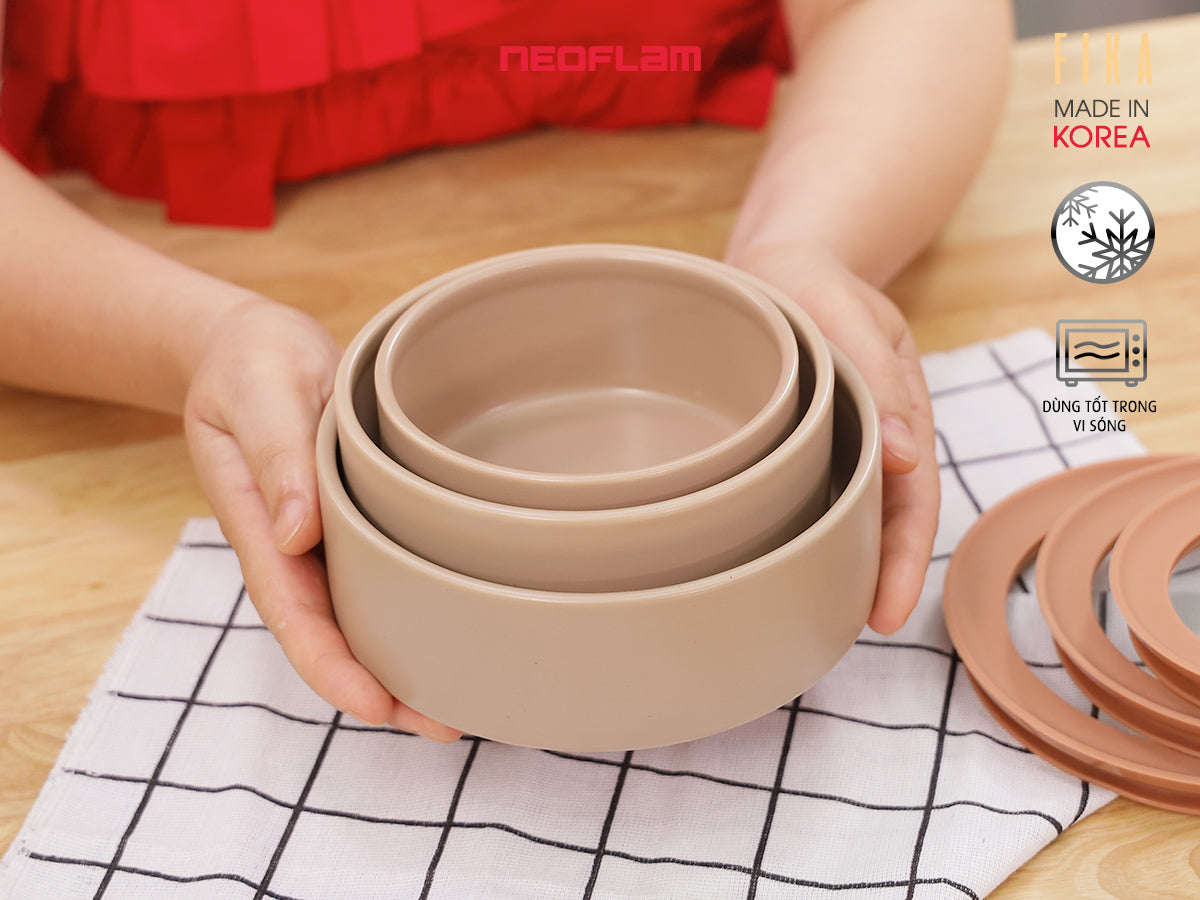 Bộ 3 Thố gốm Fika one