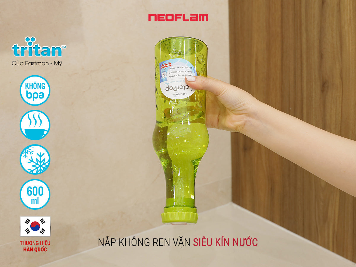 Chai nước Color-Pop 600ml, nhựa tritan an toàn