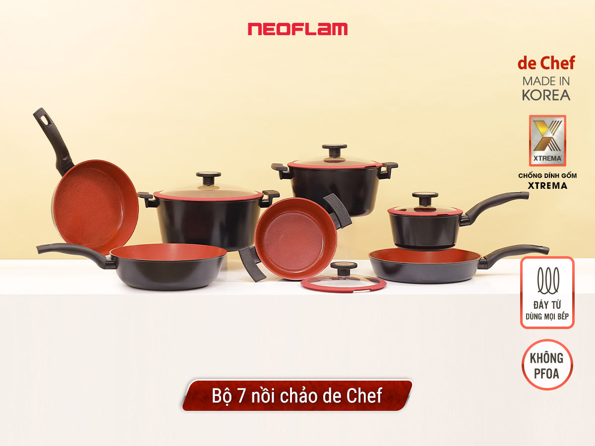 Bộ 7 nồi chảo de Chef Hàn Quốc