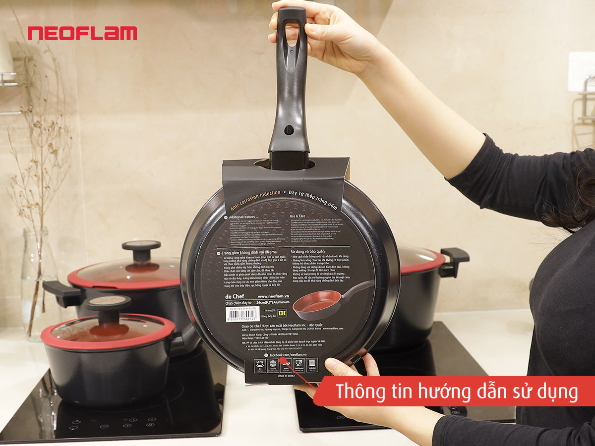 Chảo De chef chống dính Gốm - Made in Korea