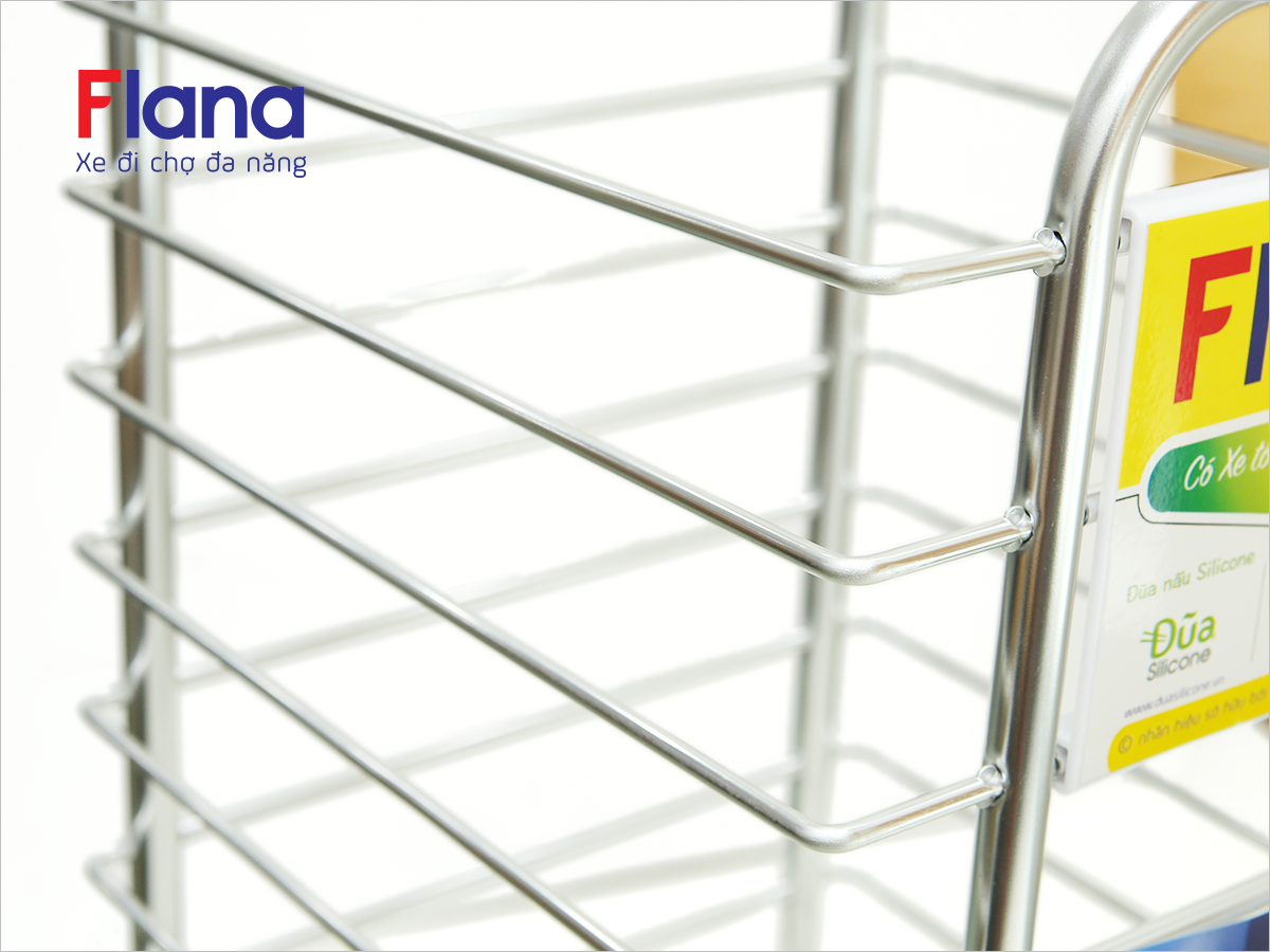 Xe đi chợ có giỏ Flana