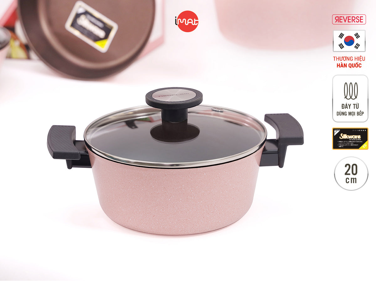 Bộ 4 nồi chảo Reverse hồng