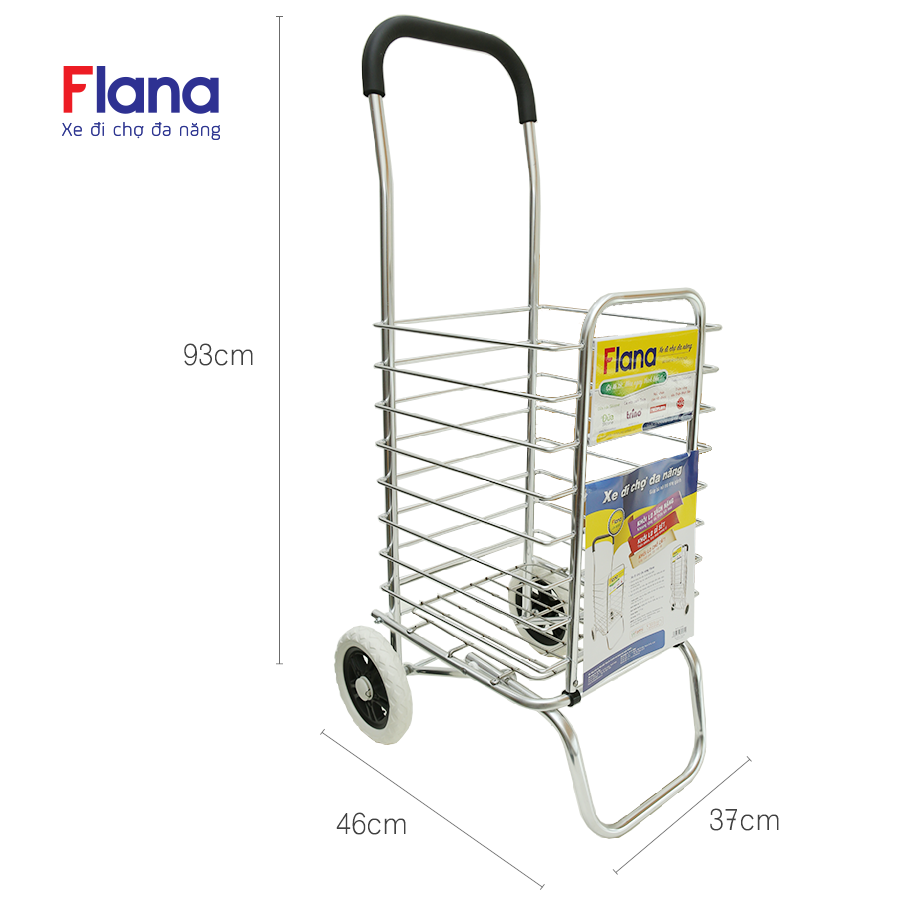 Xe đi chợ có giỏ Flana