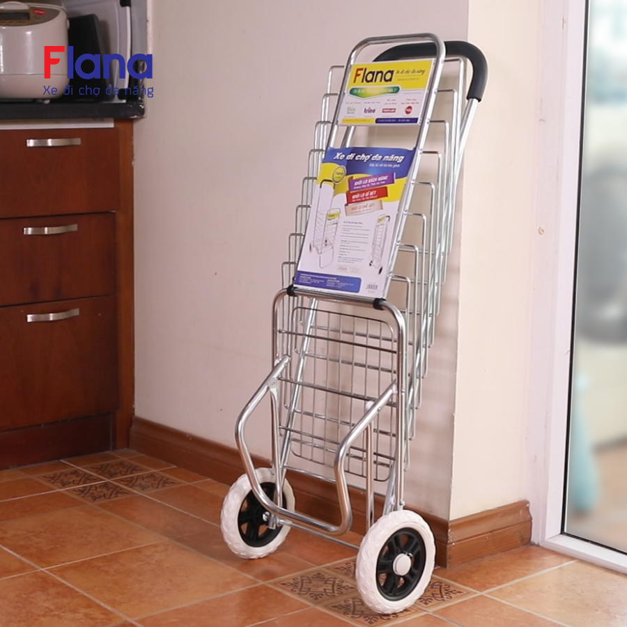 Xe đi chợ có giỏ Flana