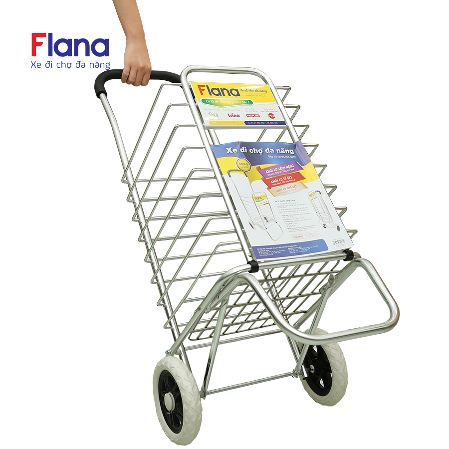 Xe đi chợ có giỏ Flana