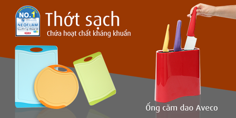 Thớt sạch, dao và phụ kiện