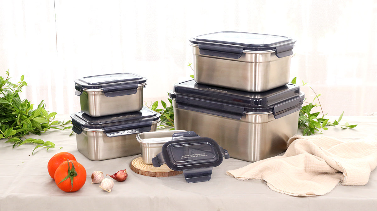 Bộ hộp inox dùng vi sóng