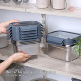 Hộp inox dùng vi sóng, nắp thuỷ tinh chịu nhiệt