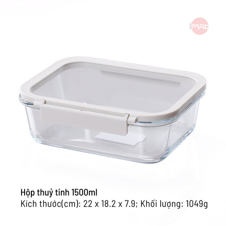 Bộ 14 hộp thuỷ tinh Comodo chịu nhiệt nắp kính