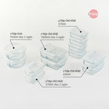 Bộ 12 hộp thuỷ tinh wavelock ( Đã bao gồm phí ship )