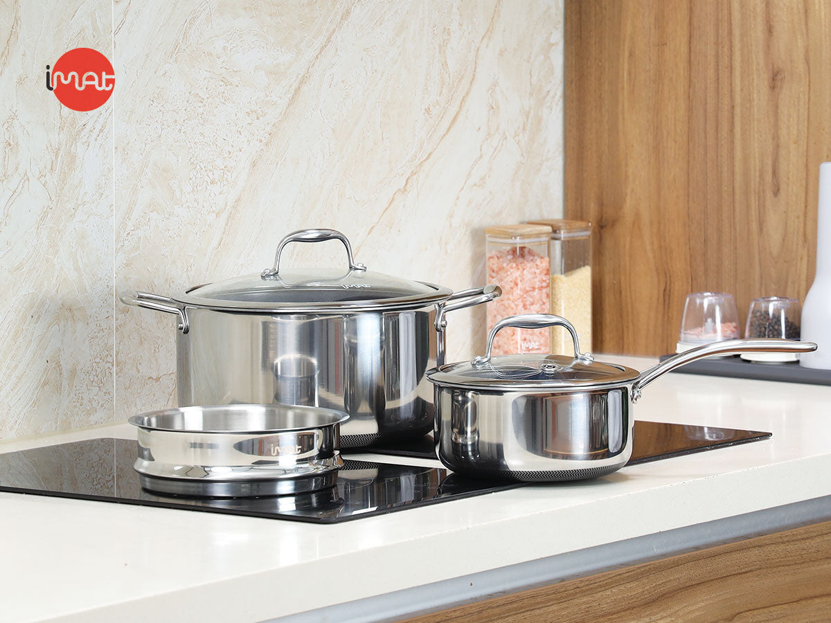 Bộ 2 nồi iMat Hybrid lòng xanh  18 - 26