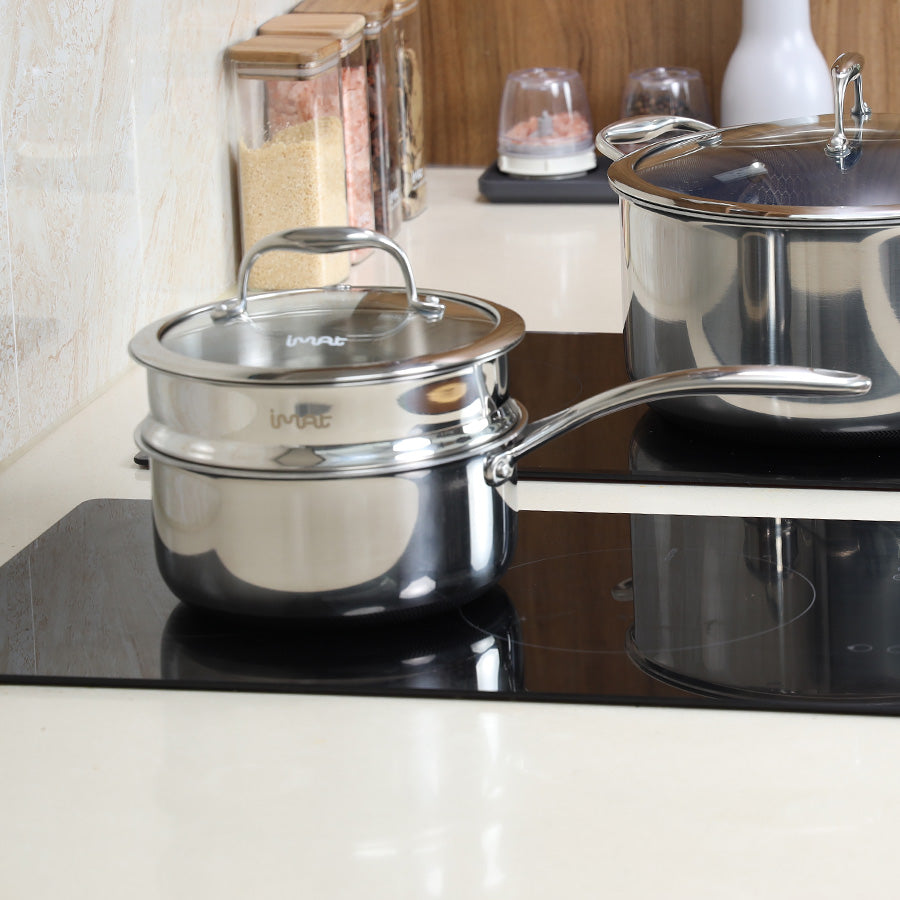 Tách set lẻ iMat lòng xanh: quánh 18+xửng, nồi 26, nồi 20 kèm xửng, nồi 24cm