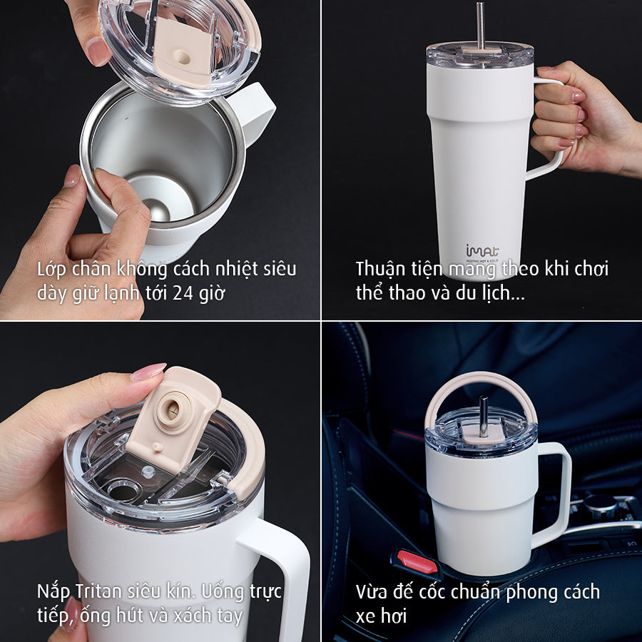 Ly Tumbler Inox giữ nhiệt có tay cầm