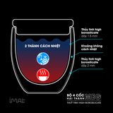 Bộ 4 cốc MEG thuỷ tinh Hight Borosilicate 2 thành cách nhiệt