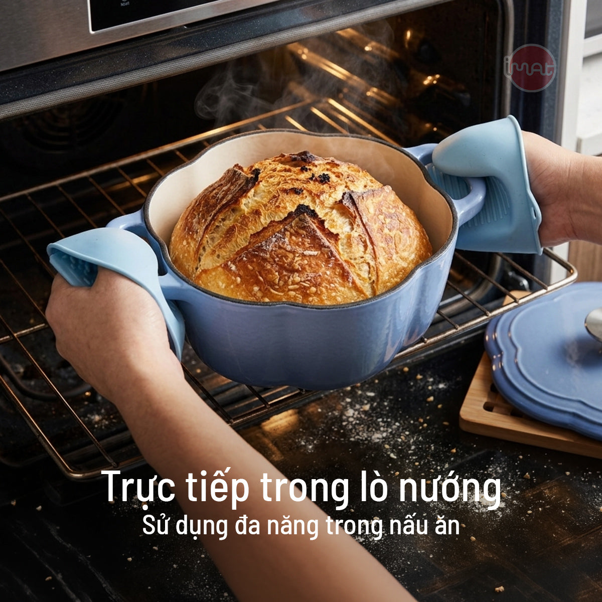 Nồi gang tráng men bí ngô 20cm