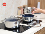 Bộ 2 nồi  iMat Hybrid lòng xanh  20, 24