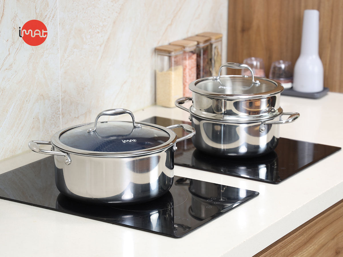 Bộ 2 nồi  iMat Hybrid lòng xanh  20, 24