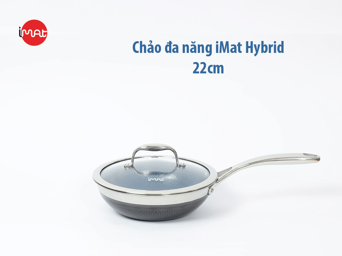 Chảo đa năng iMat Hybrid lòng xanh