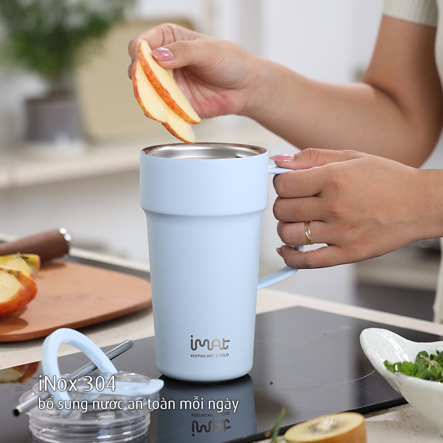 Ly Tumbler Inox giữ nhiệt có tay cầm