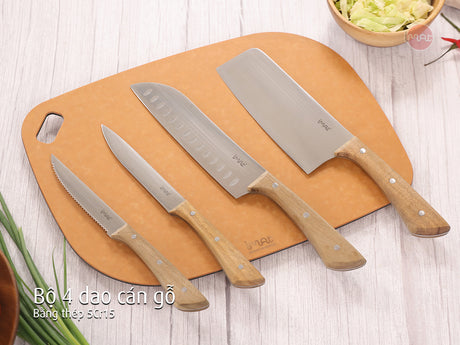 Bộ dao cán gỗ, cán thép iMat