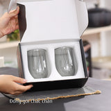 Bộ đôi cốc 2 thành NAO thuỷ tinh Hight Borosilicate