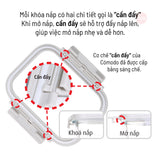 Bộ 14 hộp thuỷ tinh Comodo chịu nhiệt nắp kính