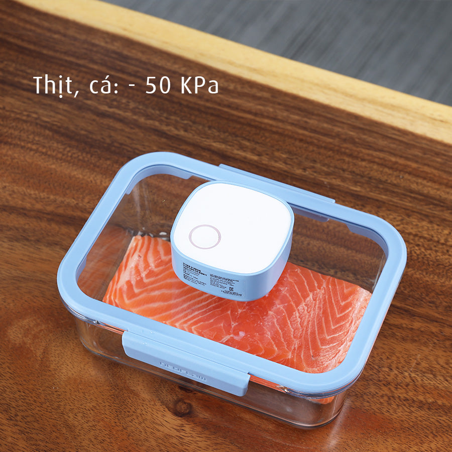 Bộ hộp thuỷ tinh chân không VACU 6 món có bơm